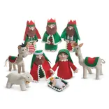 Raz Imports 6" Nativity - Red/Green
