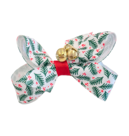 Wee Ones Wee Ones Mini Christmas Holly w/ Bells Bow