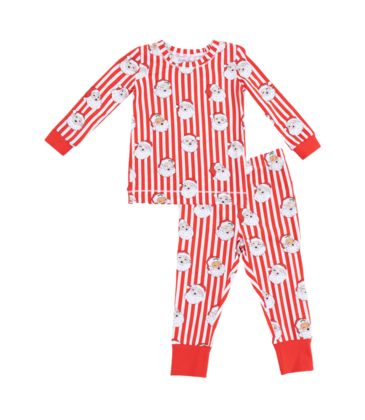 Angel Dear Angel Dear Loungewear Set - Vintage Santa Stripe