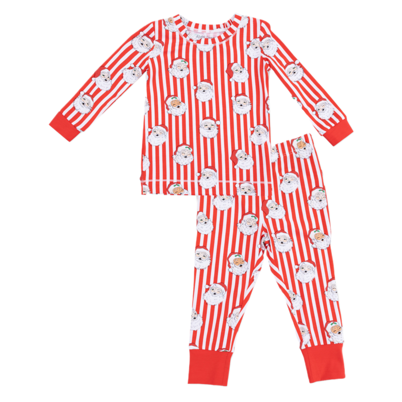 Angel Dear Angel Dear Loungewear Set - Vintage Santa Stripe