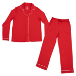 Angel Dear Angel Dear Long Sleeve Coat Style Pajamas - Ribbon Red