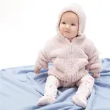 Angel Dear Angel Dear Chenille Hooded Jacket - Blush