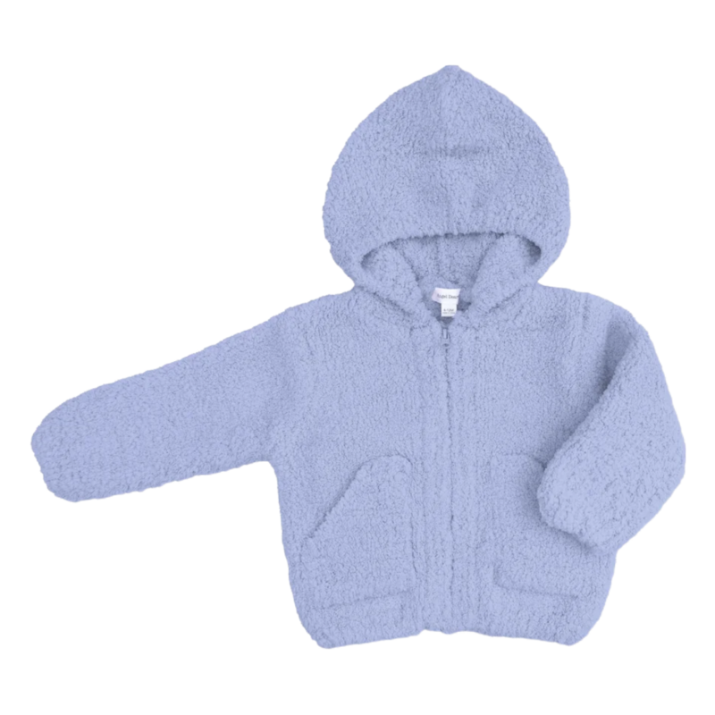 Angel Dear Angel Dear Chenille Hooded Jacket - Dusty Blue