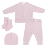 Angel Dear Angel Dear Chenille Button Down Cardigan Set - Blush