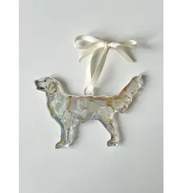 Chelsea McShane Art Golden Retriever Light Acrylic Ornament