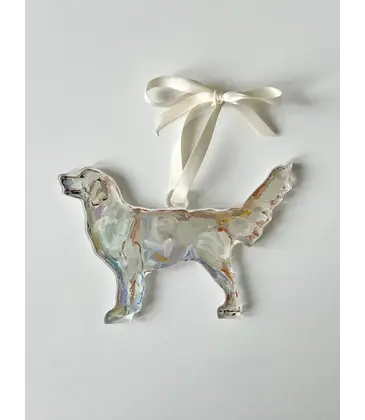 Chelsea McShane Art Golden Retriever Light Acrylic Ornament
