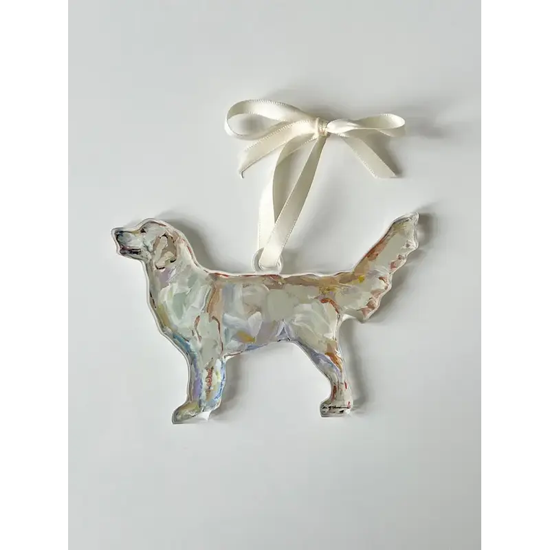 Chelsea McShane Art Golden Retriever Light Acrylic Ornament