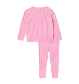 The Beaufort Bonnet Company TBBC Crawford Cable Knit Set - Pier Party Pink