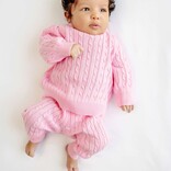 The Beaufort Bonnet Company TBBC Crawford Cable Knit Set - Pier Party Pink