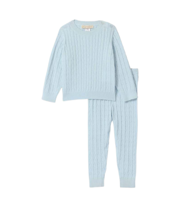 The Beaufort Bonnet Company TBBC Crawford Cable Knit Set - Buckhead Blue