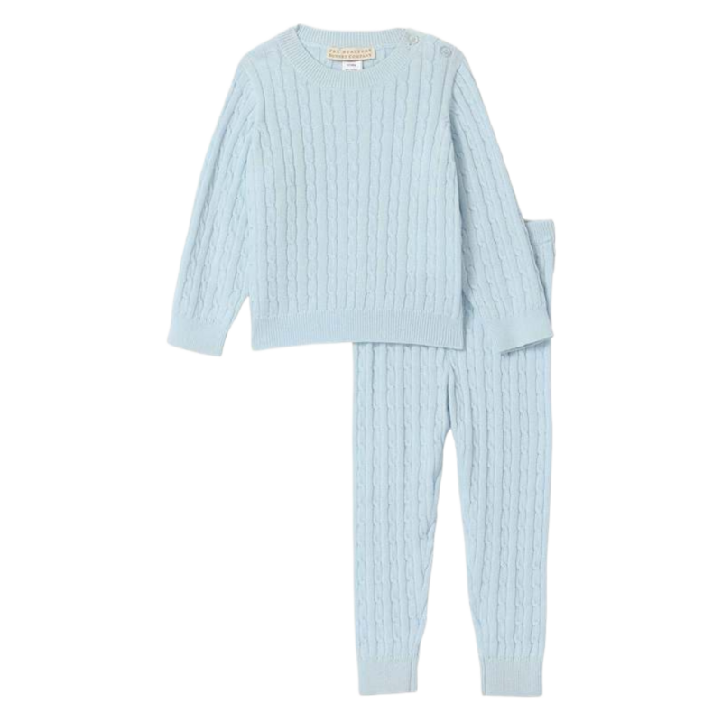 The Beaufort Bonnet Company TBBC Crawford Cable Knit Set - Buckhead Blue