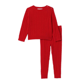 The Beaufort Bonnet Company TBBC Crawford Cable Knit Set - Richmond Red