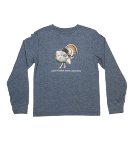 Saltwater Boys Co. Saltwater Boys Co. Heather Blue Turkey Tee