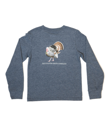 Saltwater Boys Co. Saltwater Boys Co. Heather Blue Turkey Tee