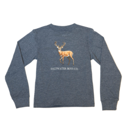 Saltwater Boys Co. Saltwater Boys Co. Heather Blue Deer Tee