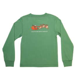 Saltwater Boys Co. Saltwater Boys Co. Dark Green Christmas Sleigh Tee