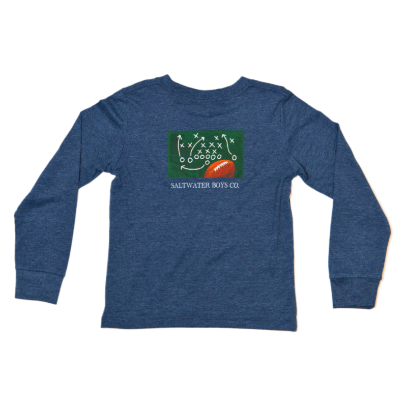 Saltwater Boys Co. Saltwater Boys Co. Heather Blue Playbook Tee