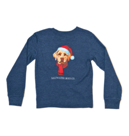Saltwater Boys Co. Saltwater Boys Co. Heather Blue Christmas Lab Tee