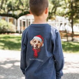 Saltwater Boys Co. Saltwater Boys Co. Heather Blue Christmas Lab Tee