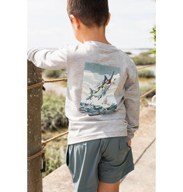 Saltwater Boys Co. Saltwater Boys Co. Heather Grey Offshore Boat Tee