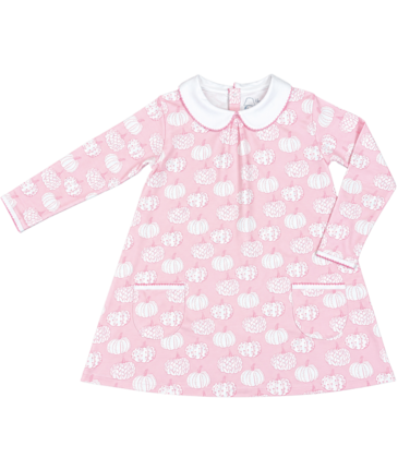 Heyward House Heyward House Pretty Pink Pumpkins Twirl Dress