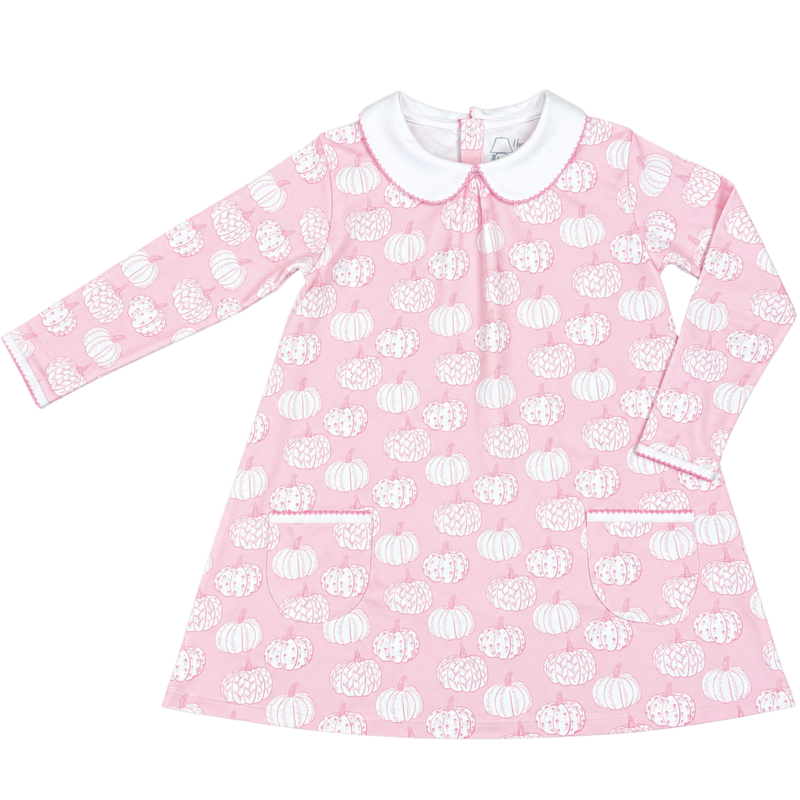 Heyward House Heyward House Pretty Pink Pumpkins Twirl Dress