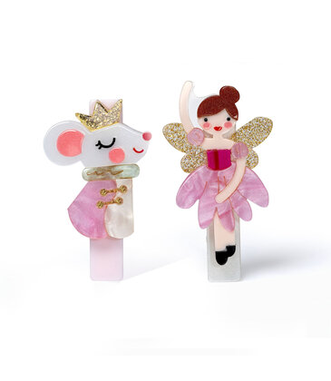 Lilies & Roses Mouse Ballerina Hair Clips