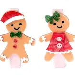 Lilies & Roses Gingerbread Boy Girl Hair Clips