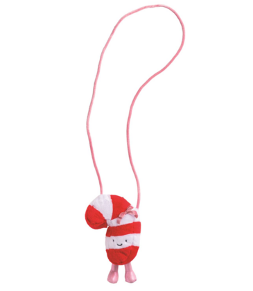 Mud Pie Mud Pie Candy Cane Plush Purse