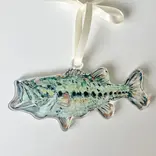 Chelsea McShane Art Gone Fishin Bass Acrylic Ornament