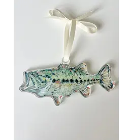 Chelsea McShane Art Gone Fishin Bass Acrylic Ornament