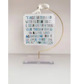 Chelsea McShane Art Proverbs 3:5-6 Acrylic Ornament