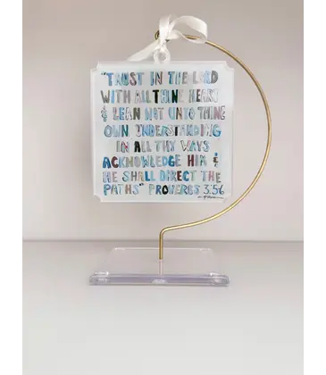 Chelsea McShane Art Proverbs 3:5-6 Acrylic Ornament