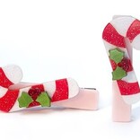 Lilies & Roses Candy Cane Hair Clips