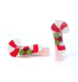 Lilies & Roses Candy Cane Hair Clips