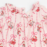 Angel Dear Angel Dear Long Sleeve Gown w/ Ruffle Collar - Bows & Santa