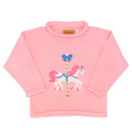 Luigi Luigi Carousel Horse Rolled Neck Sweater