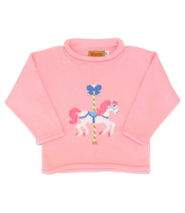 Luigi Luigi Carousel Horse Rolled Neck Sweater