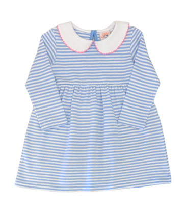 Luigi Luigi Sky Blue/ White Stripe Dress