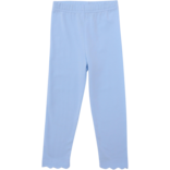 Trotter Street Kids Trotter Street Kids Light Blue Scalloped Leggings