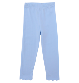 Trotter Street Kids Trotter Street Kids Light Blue Scalloped Leggings