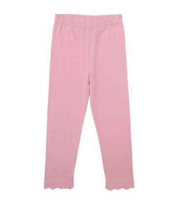 Trotter Street Kids Trotter Street Kids Light Pink Scalloped Leggings
