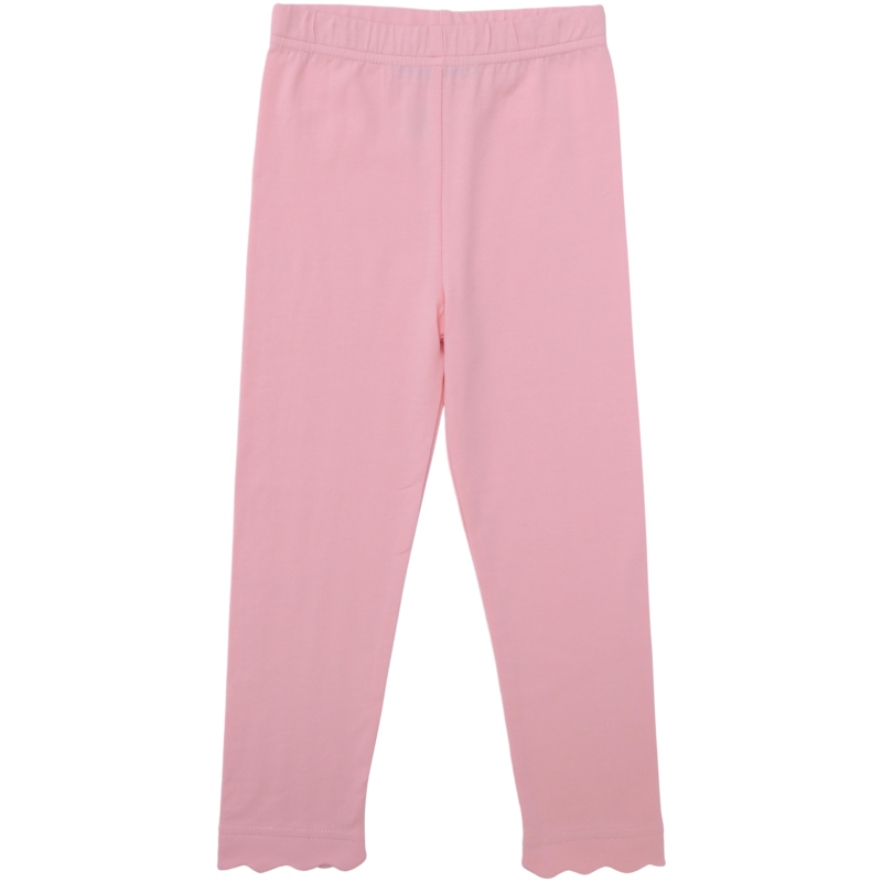 Trotter Street Kids Trotter Street Kids Light Pink Scalloped Leggings