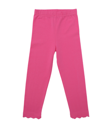 Trotter Street Kids Trotter Street Kids Pink Scalloped Leggings
