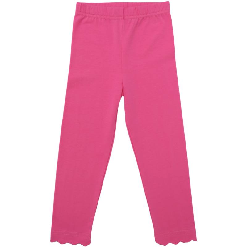 Trotter Street Kids Trotter Street Kids Pink Scalloped Leggings