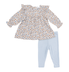 Angel Dear Angel Dear Ruffle Tunic Legging Set - Hazel Floral
