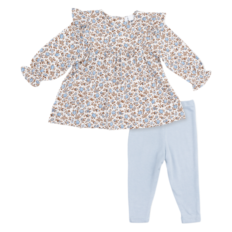 Angel Dear Angel Dear Ruffle Tunic Legging Set - Hazel Floral