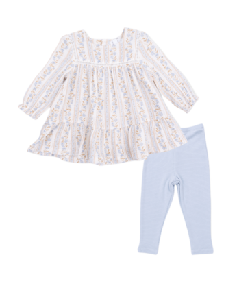 Angel Dear Angel Dear Tiered Dress w/ Leggings - Catarina Floral