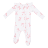 Angel Dear Angel Dear Ruffle Zipper Footie - Pretty Bows