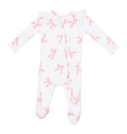 Angel Dear Angel Dear Ruffle Zipper Footie - Pretty Bows